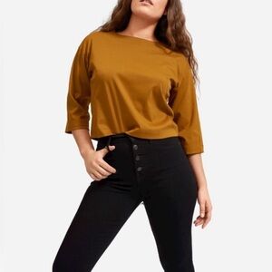 Everlane black high waisted skinny button fly Jean - ankle length denim